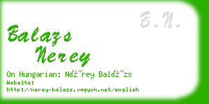 balazs nerey business card